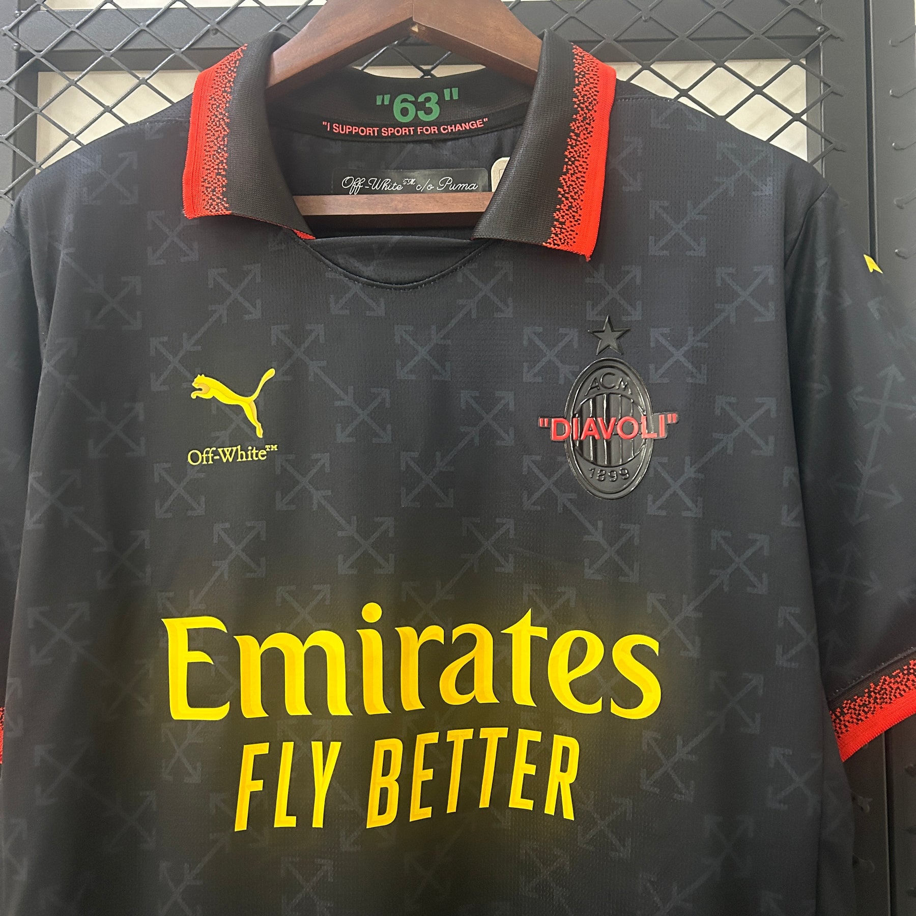 CAMISA MILAN CO-BRANDED EDITION BLACK 25/26