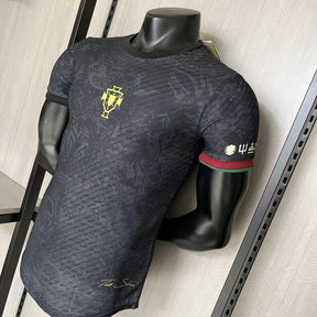 CAMISA CRISTIANO RONALDO PORTUGAL BLACK VERSÃO JOGADOR 23/24