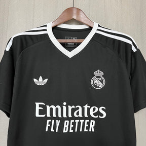 CAMISA REAL MADRID BLACK GOLEIRO 24/25