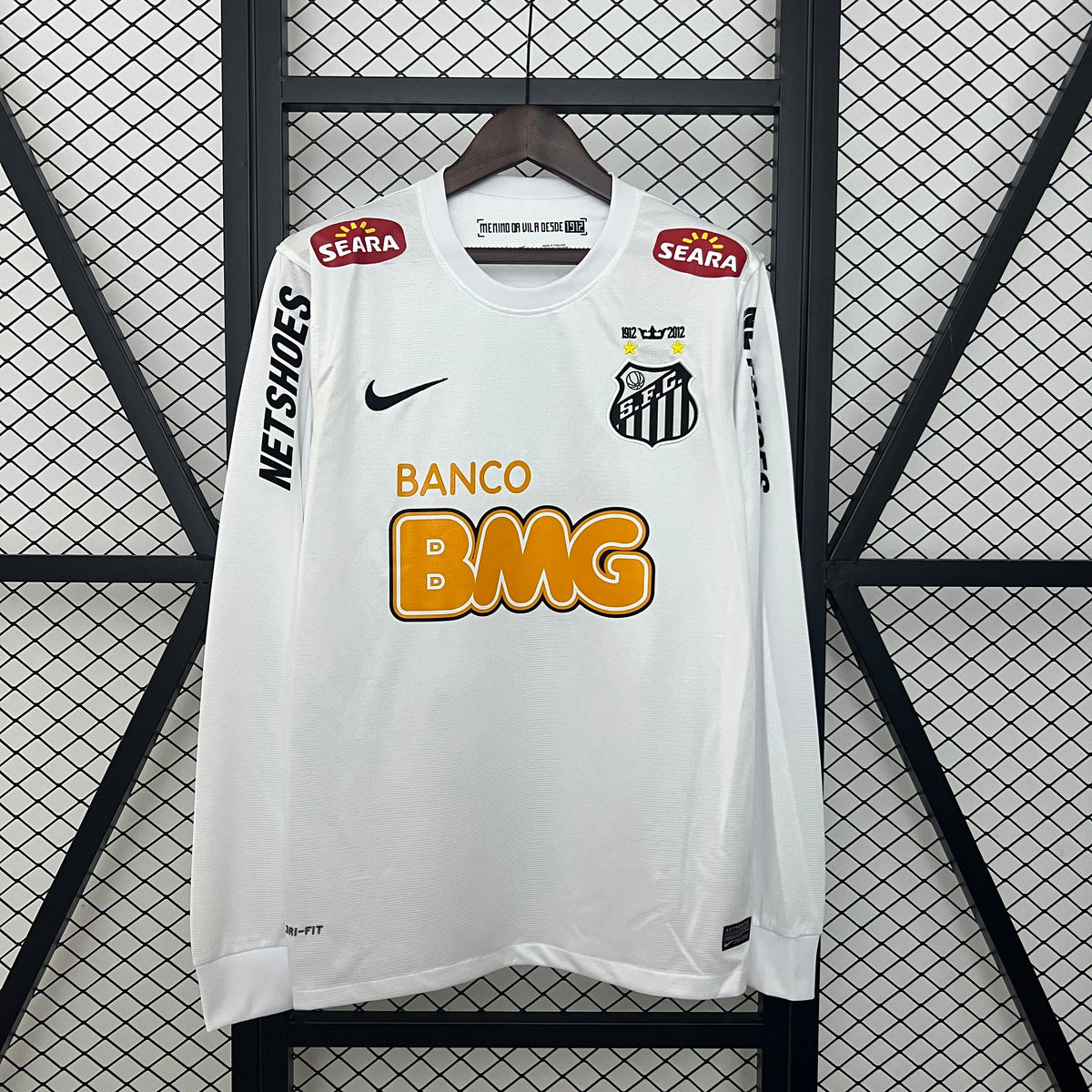 CAMISA SANTOS RETRÔ MANGA LONGA HOME 2011/12