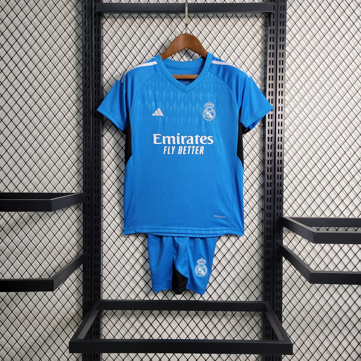 KIT INFANTIL REAL MADRID GOLEIRO AZUL 23/24