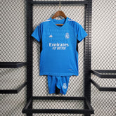 KIT INFANTIL REAL MADRID GOLEIRO AZUL 23/24