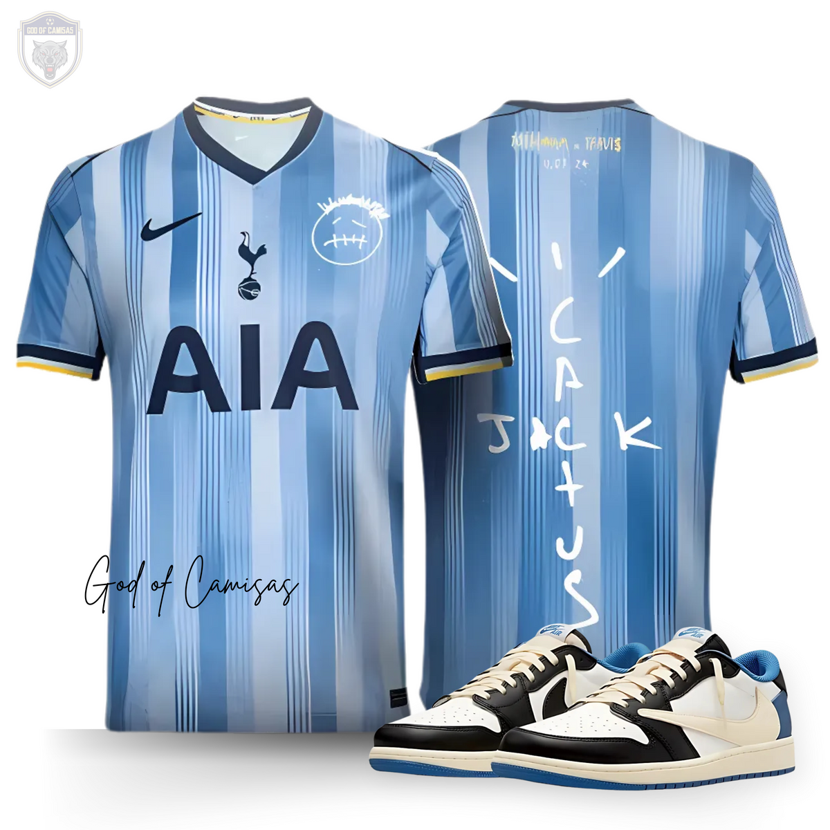 CAMISA TOTTENHAM X TRAVIS SCOTT DUNK LOW FRAGMENT